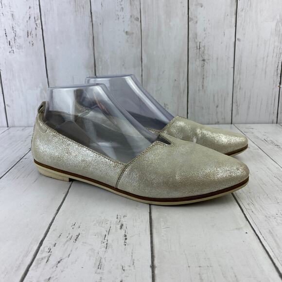 bussola Shoes - Bussola Metal Washed Vapor Cannes Canta Slip On Flats Size 7.5 EU 38